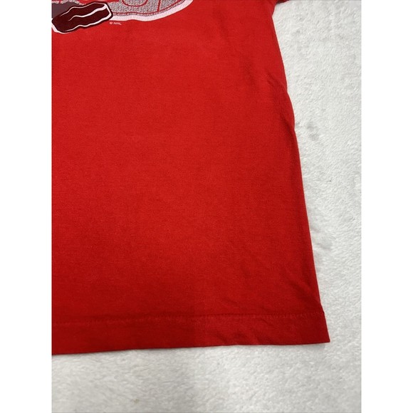 Vintage Detroit Red Wings 90's Pro Player Red Single Stitch T-Shirt Size Large - Picture 3 of 8